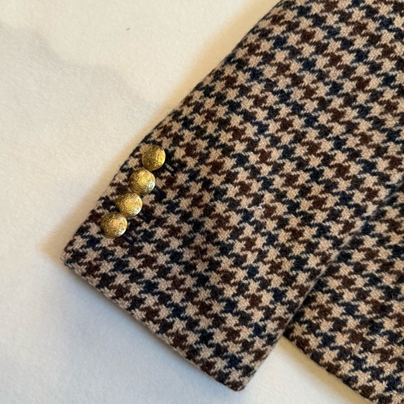 J. Crew Black and Tan Houndstooth Blazer - Picture 6 of 11